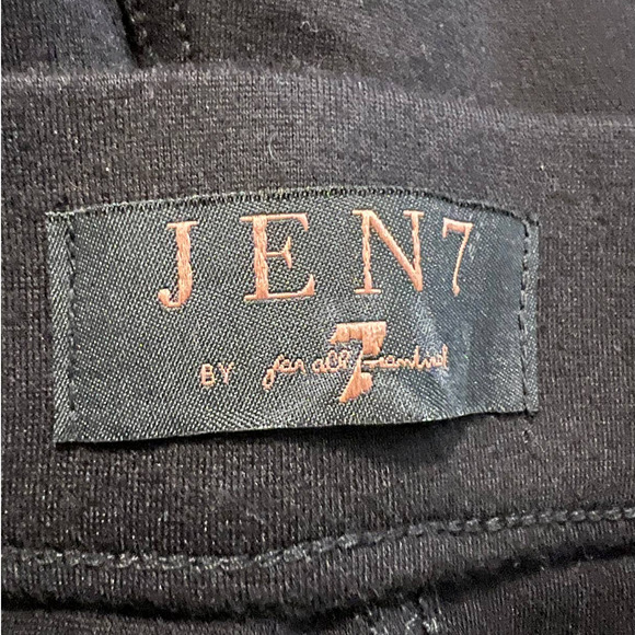 Jen7 Black Comfort Skinny Pull-on Pants Size 2 Ankle Length Elastic Waist - Picture 3 of 6